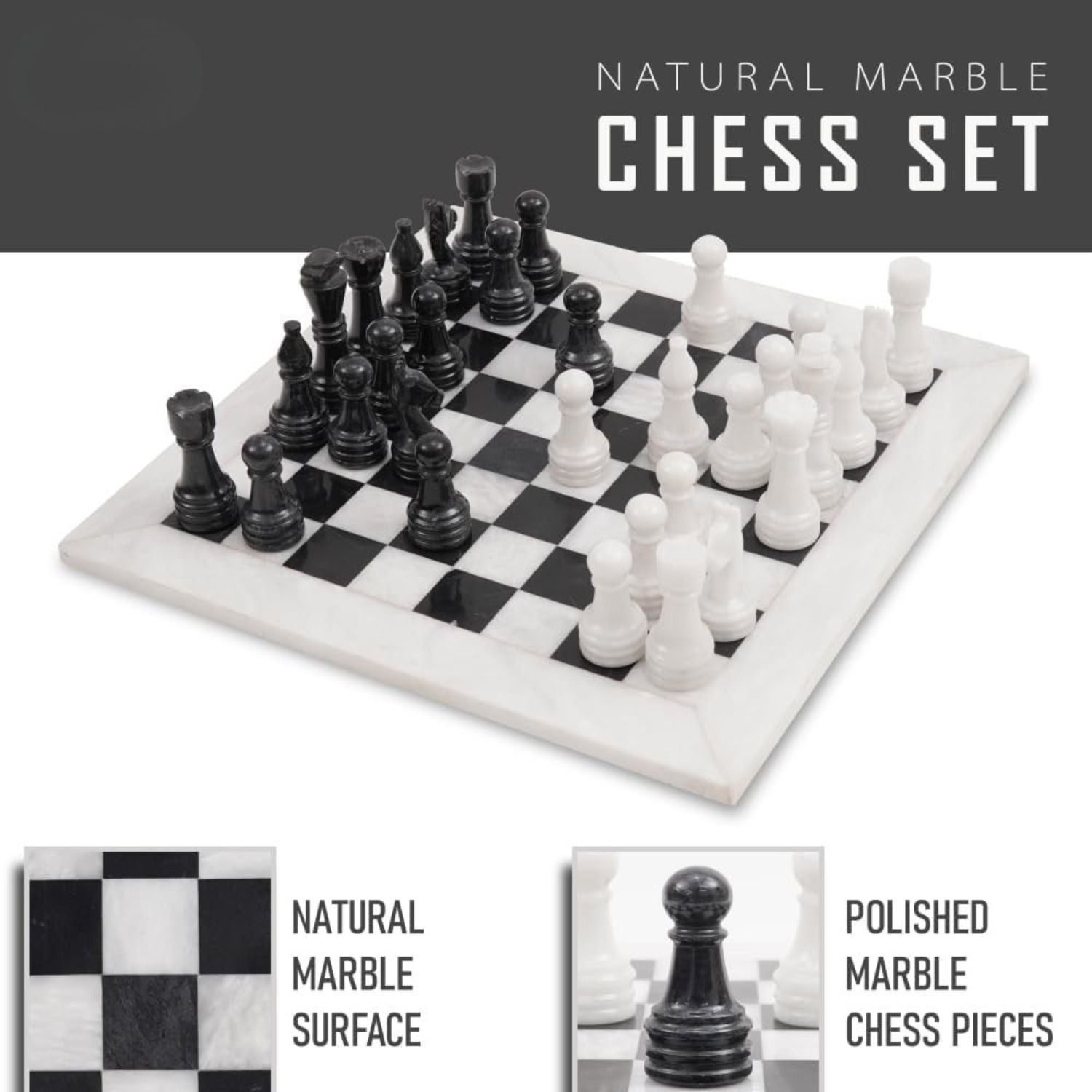 white marble board chess