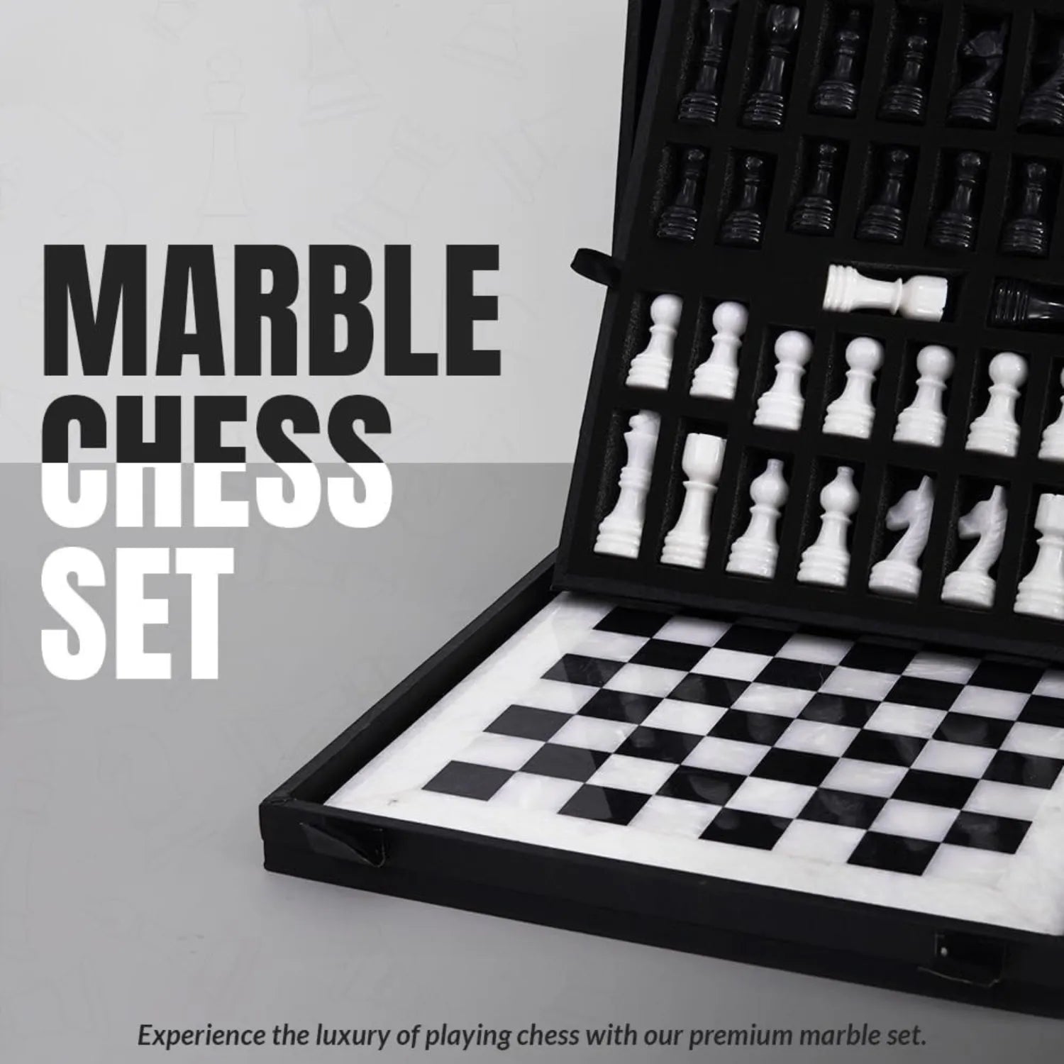 marble chess with storage box