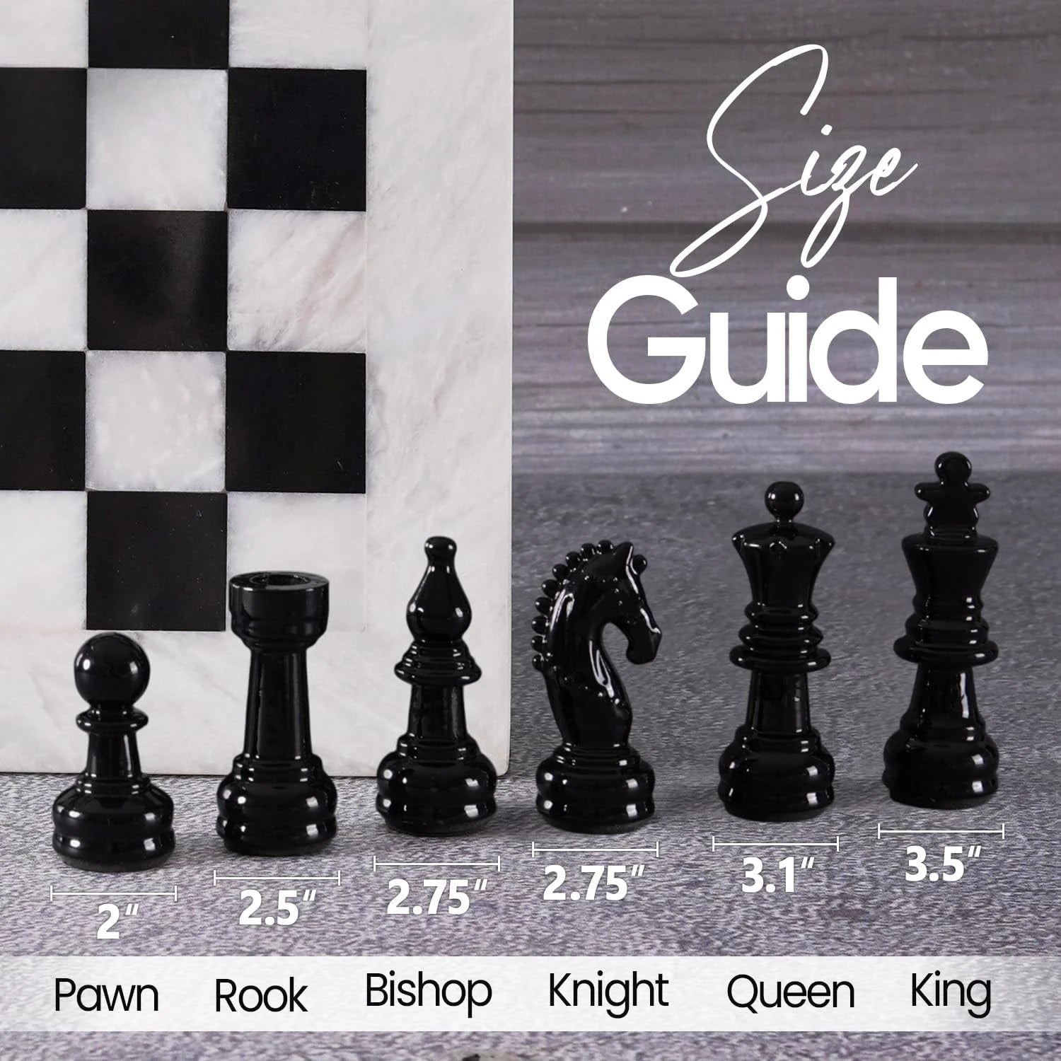 marble chess board pieces