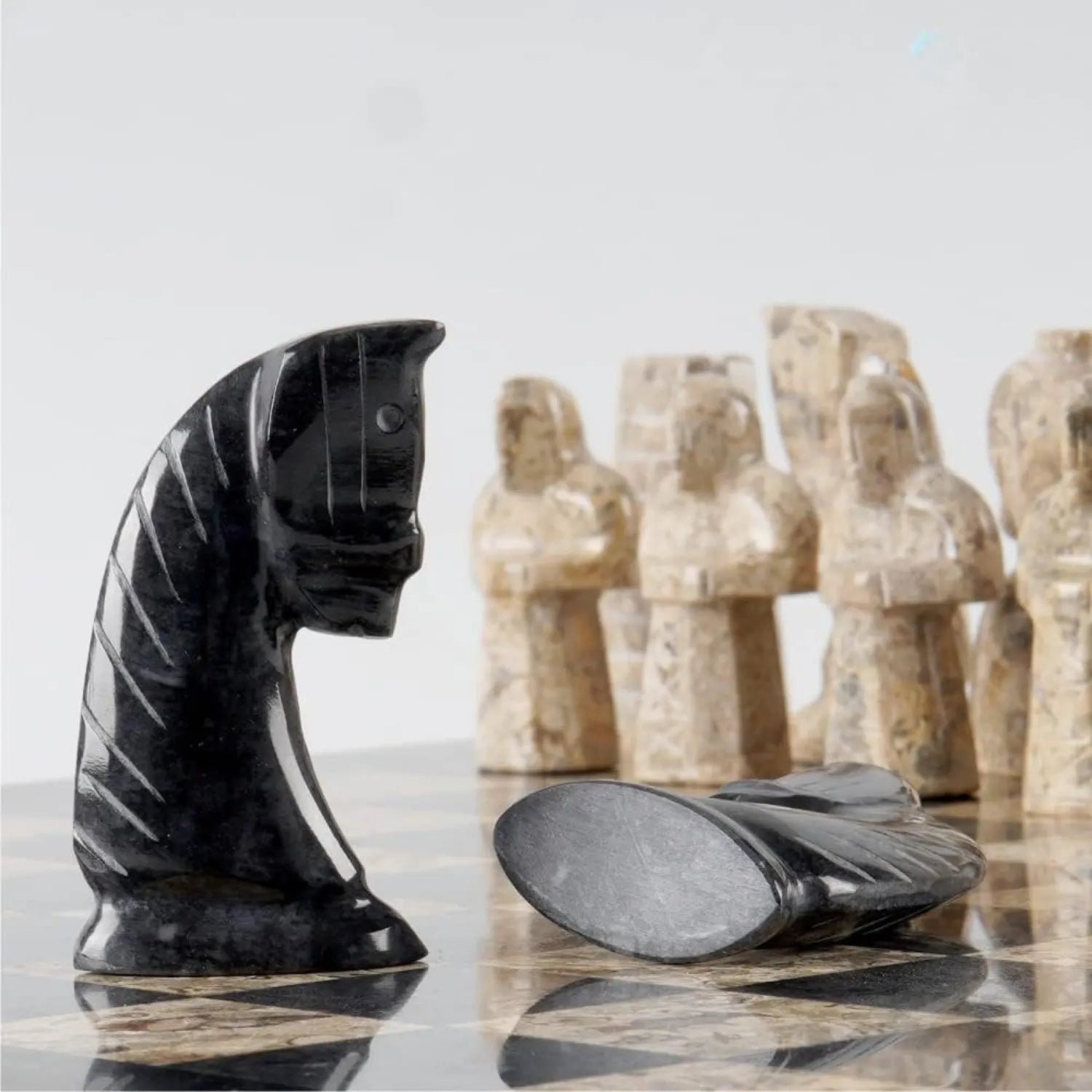marble chess pieces