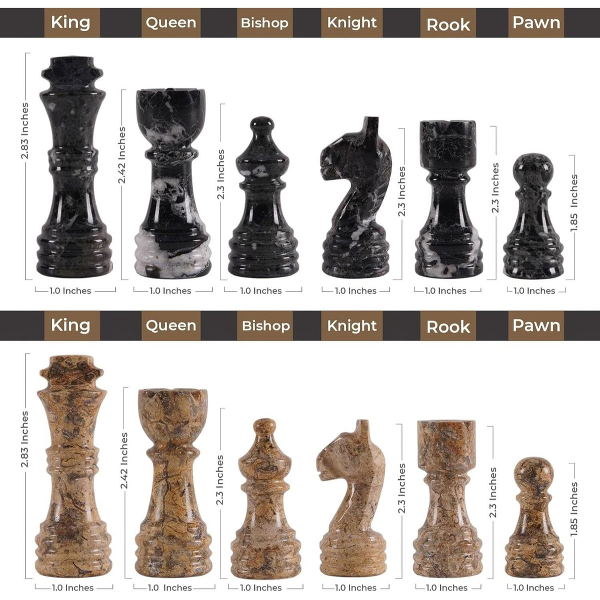 marble chess figures