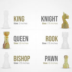 marble chess pieces onyx