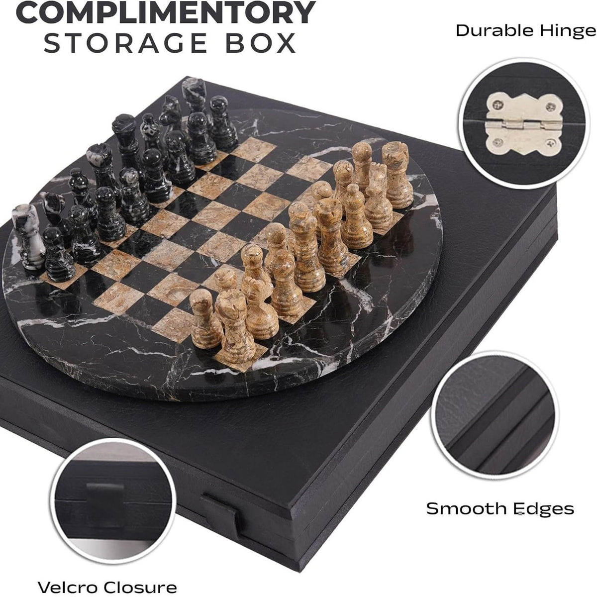 marble chess round board