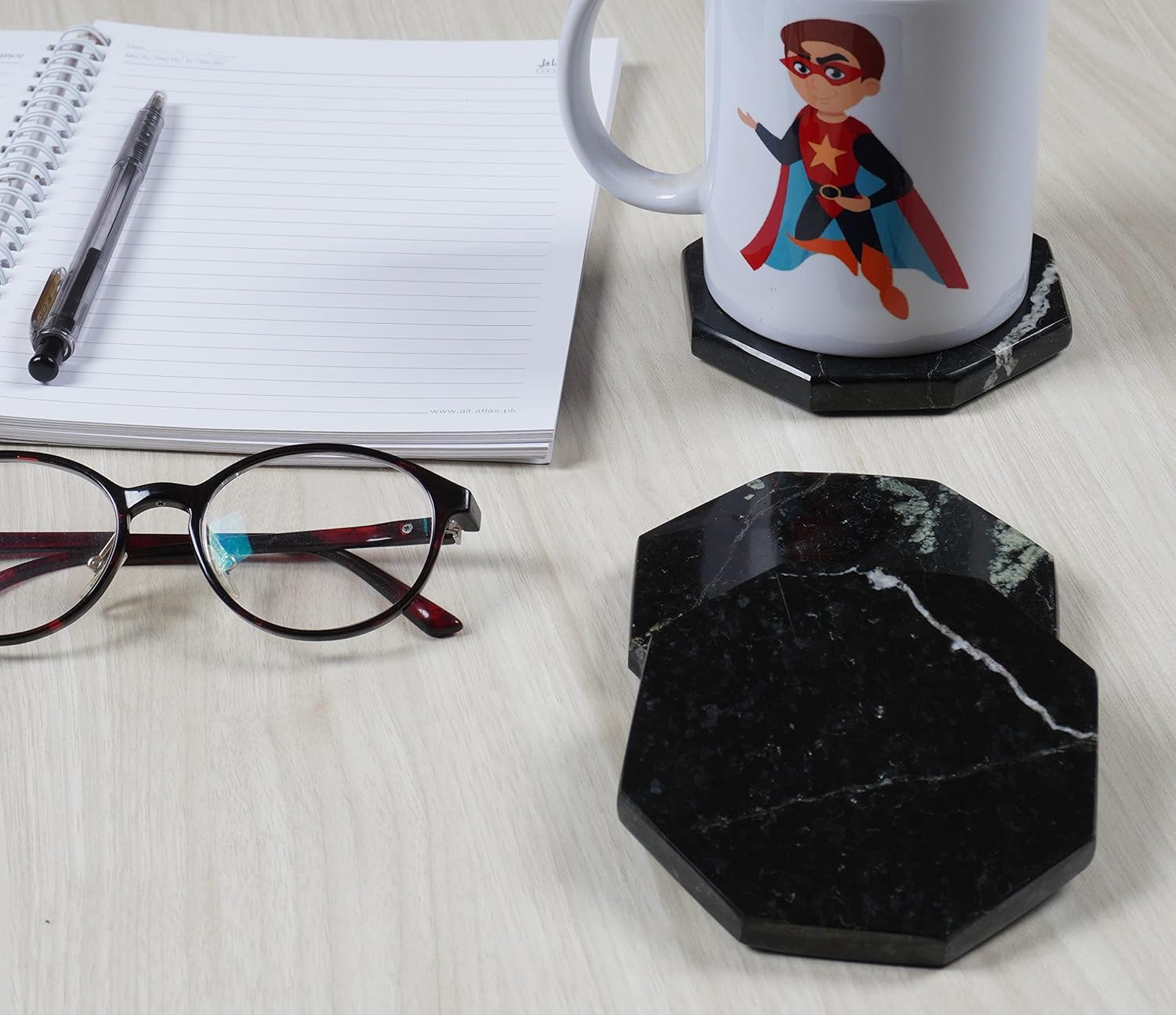 marble star coaster plate