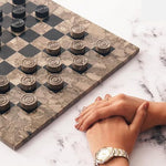 oceanic and black marble checkers