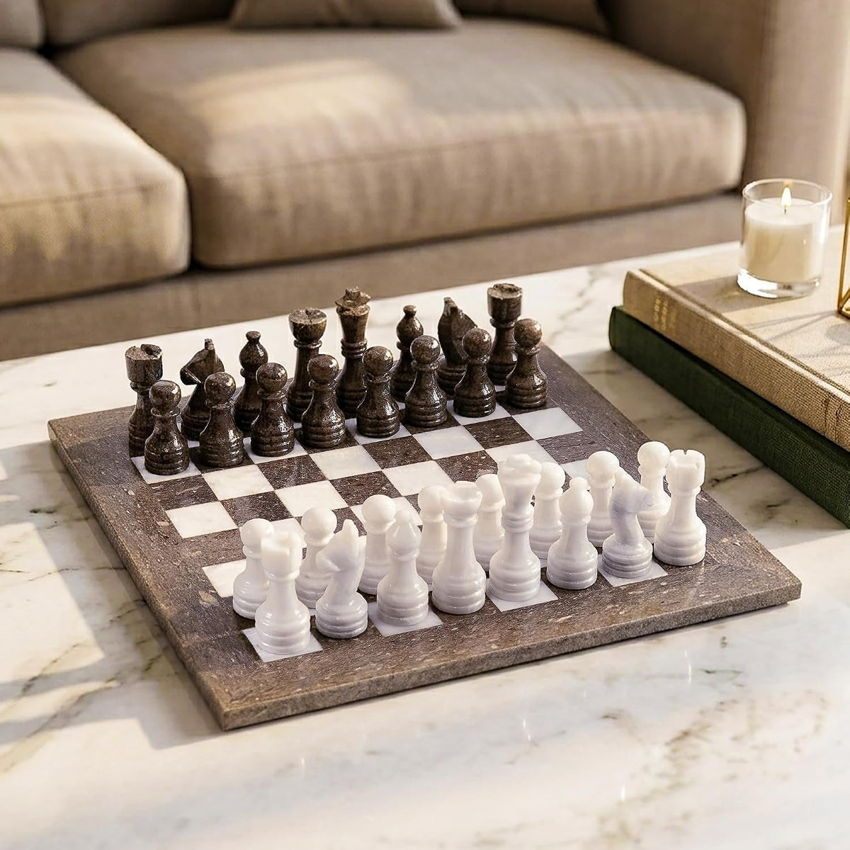 oceanic white gift marble chess set