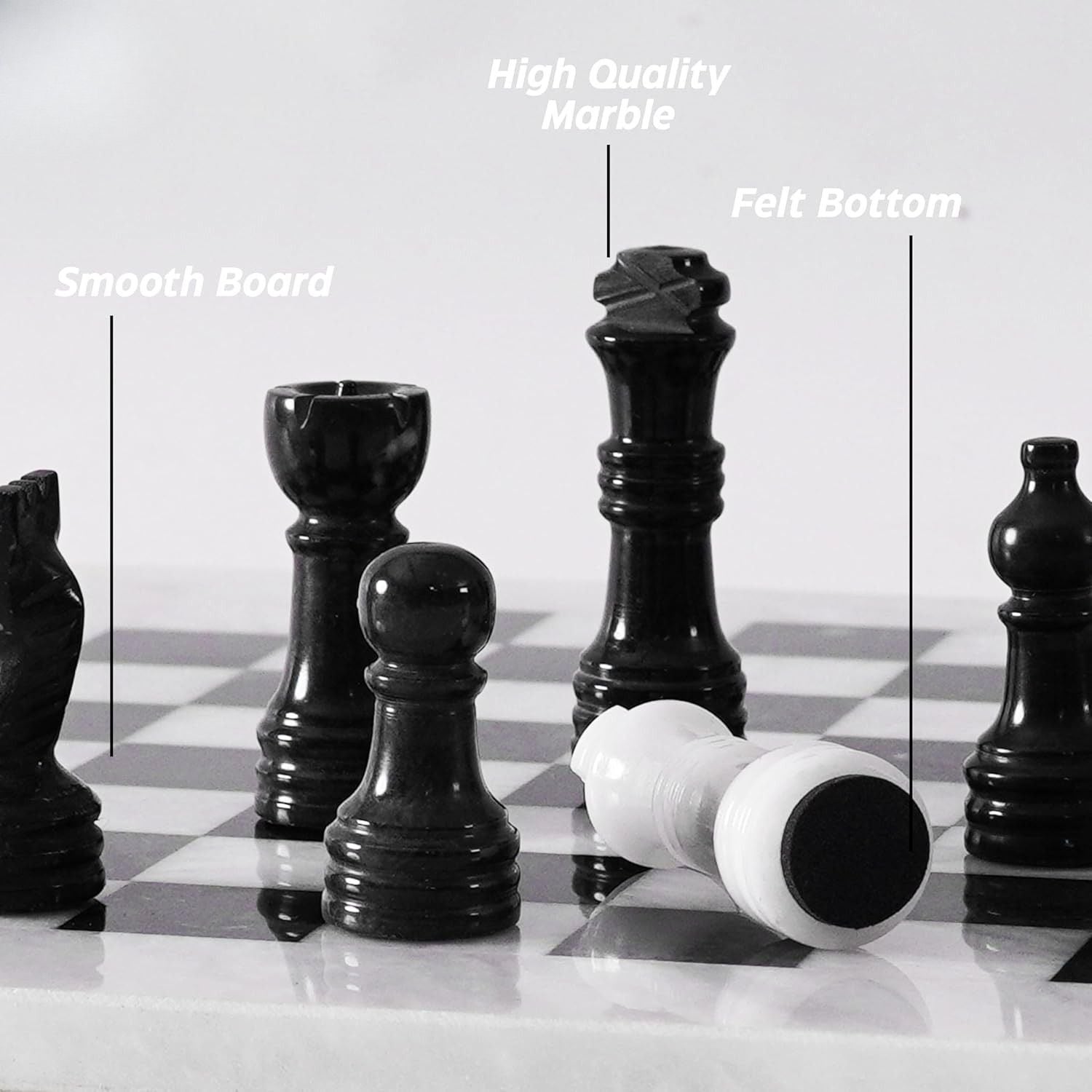 onyx chess marble pieces