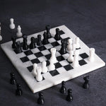 marble chess set white and black