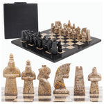 marble chess set vintage