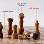 red marble chess marble pieces