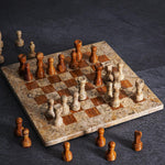 red onyx marble chess set