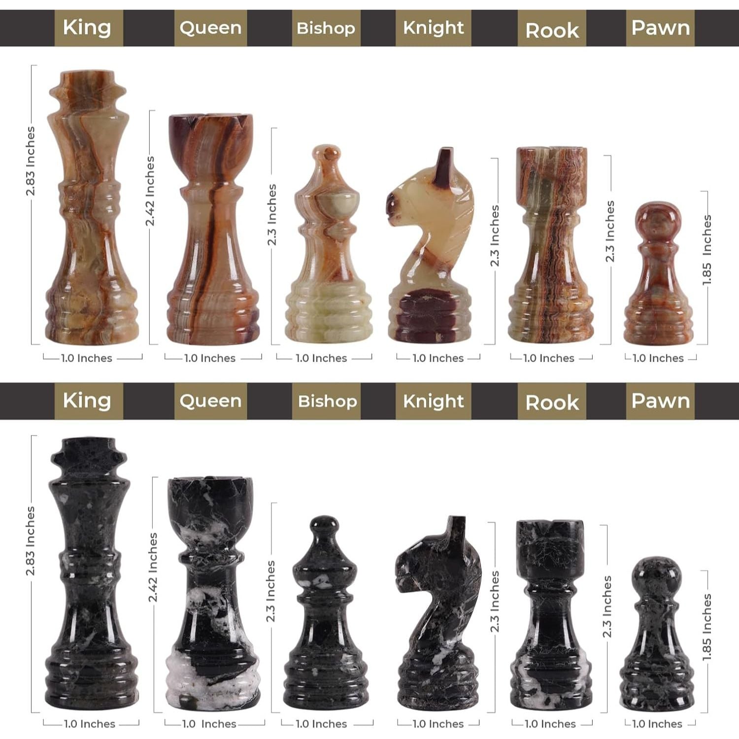 round chesswith marble pieces