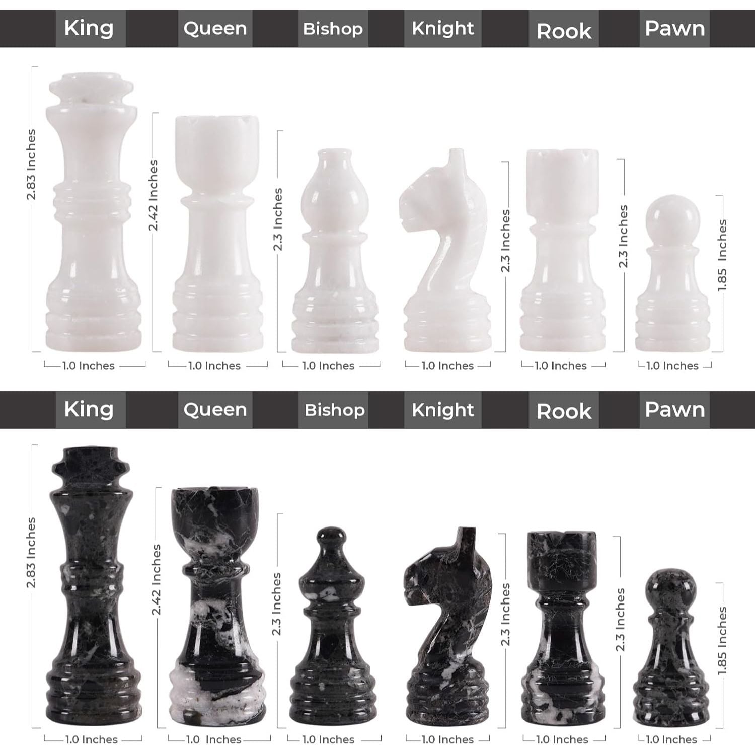 handcrafted round marble chess set