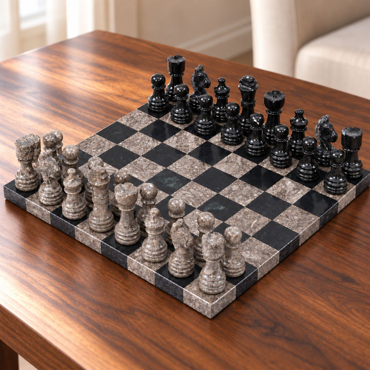 oceanic black marble chess