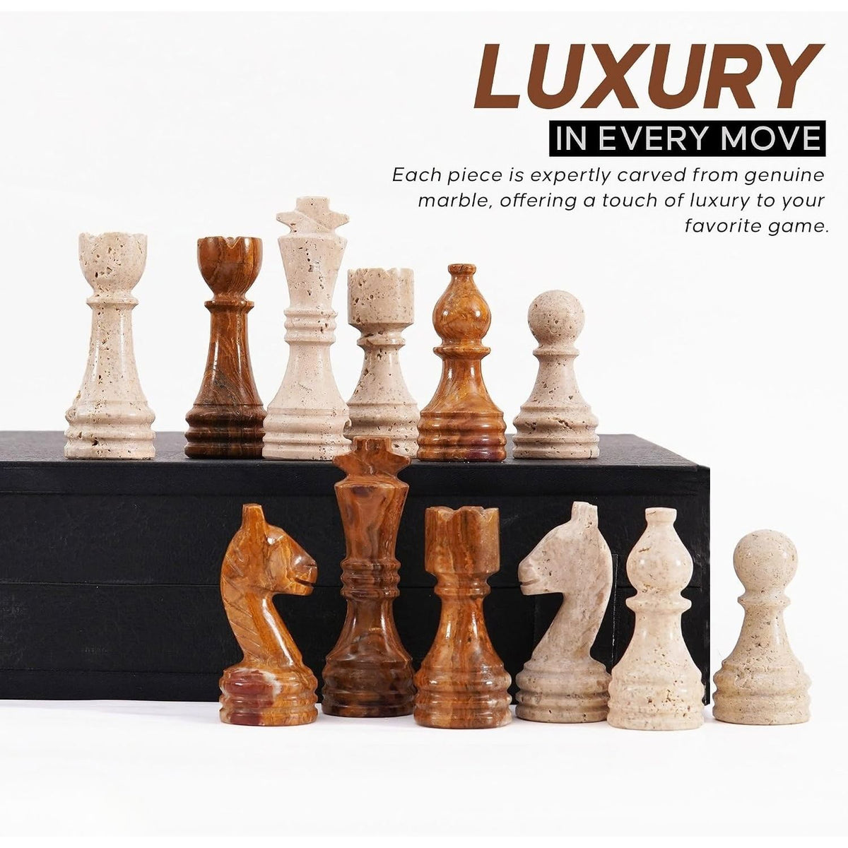 marble chess with box