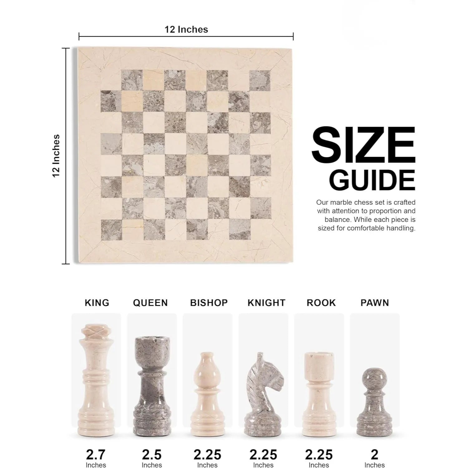 verona oceanic marble chess board