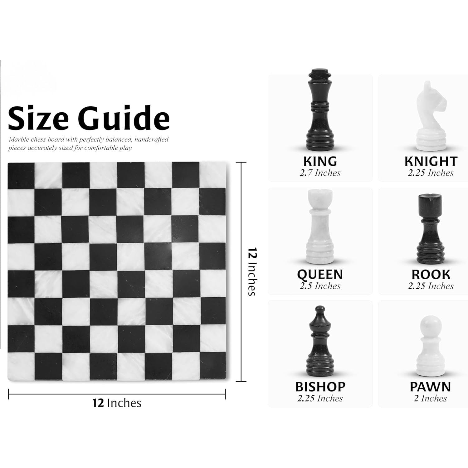 white black borderless marble chess board pieces