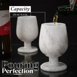 white marble wine glasses