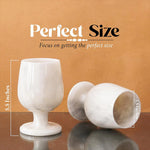 wine glasses marble white