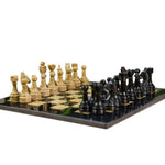 chessboard and chess pieces