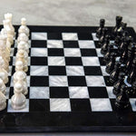 12 Inches Black and White High-Quality Chess Marble Set – Royal Bishop ...