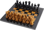 Black and Golden Premium marble chess set
