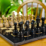 Black and Coral High-Quality Marble Chess Sets