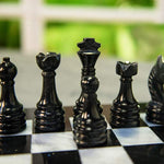 15 Inch Black and White Marble Chess Set