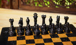 Black and Golden marble chess set