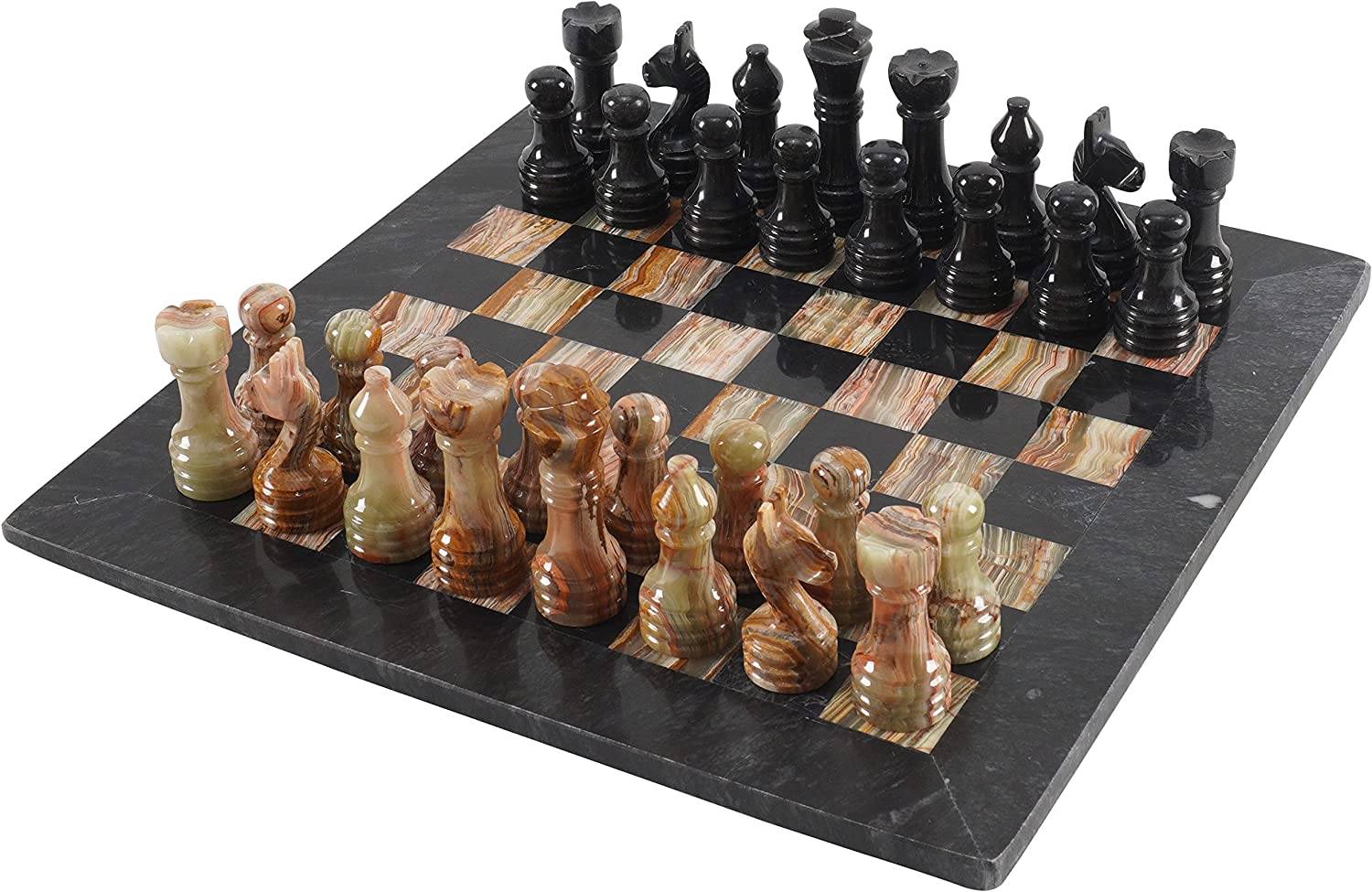 Black and White Marble Chess Set with Storage Box – Royal Bishop - Marble  Chess Store