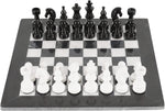 Black and white chess set