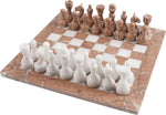 Marinara & White marble chess set