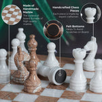 Marinara and White marble chess set