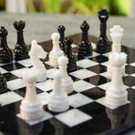 Black and White High-Quality Marble Chess Set