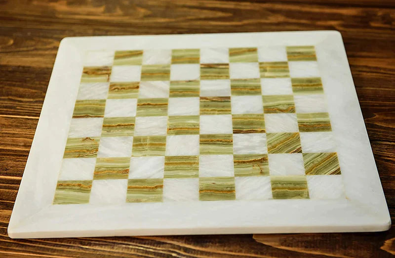 white and green chess board