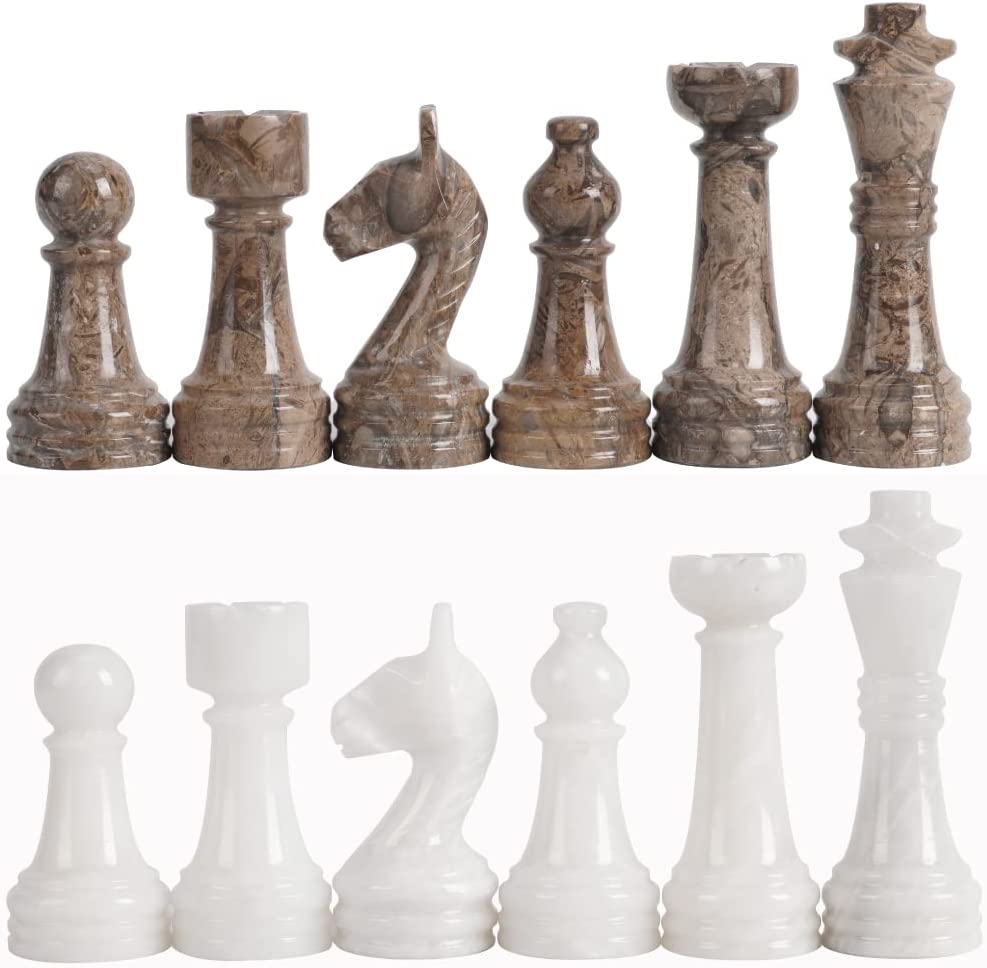 Replacement white weighted chess pieces queen, 2 rooks, 2 bishops, felt  bottoms