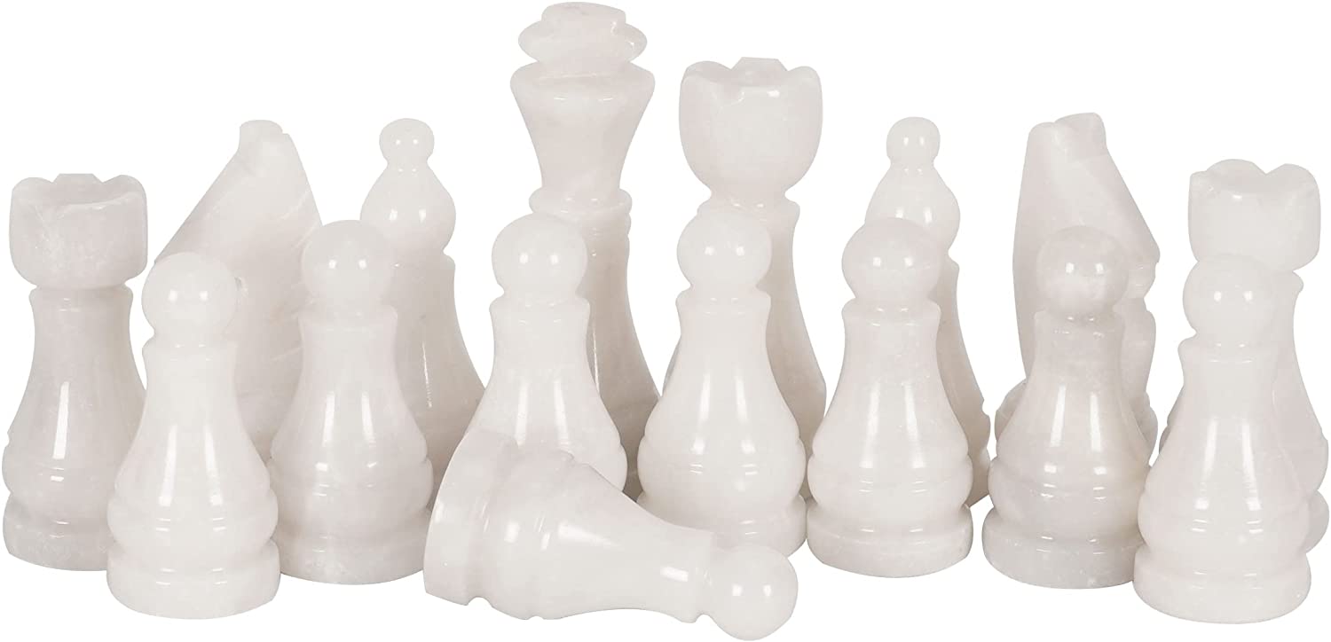 White & Green Onyx chess pieces