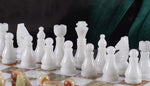 White & Green Onyx chess pieces