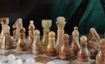 White & Green Onyx chess pieces