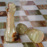 White & Green Onyx chess pieces