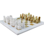 marble chess set board and pieces